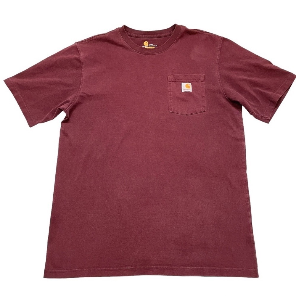 Carhartt maroon shirt sleeve shirt large tall